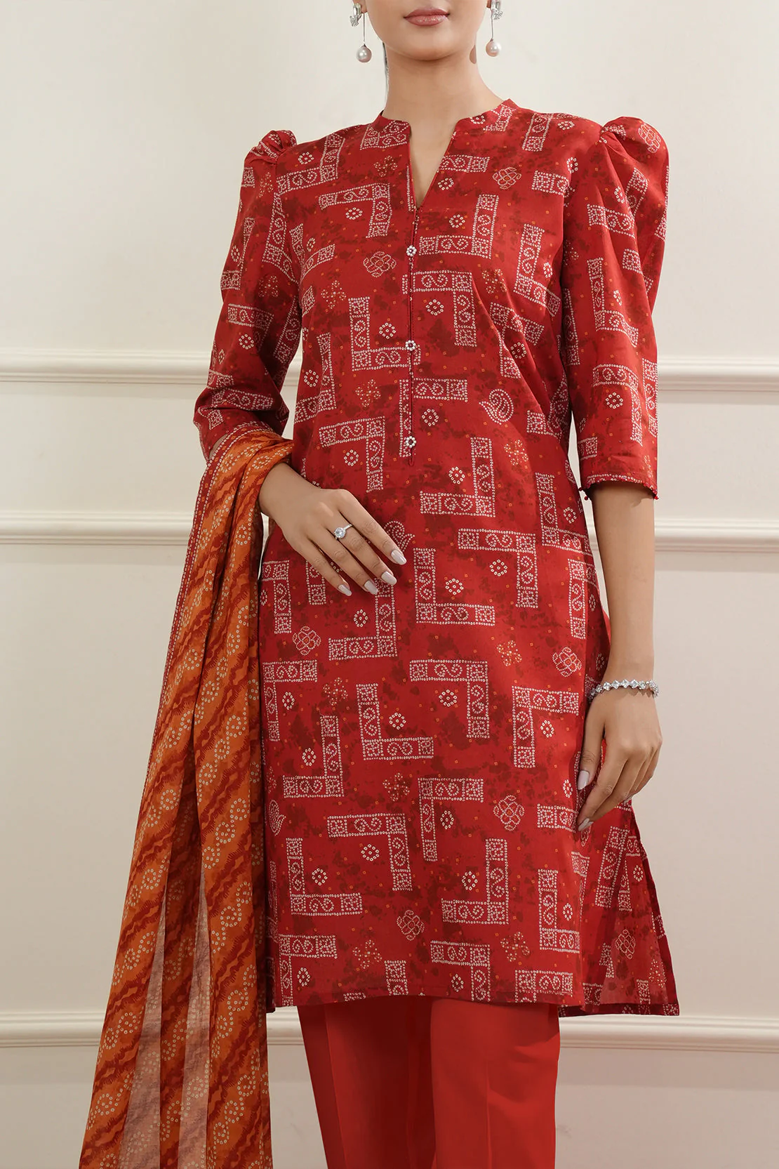 Unstitched Printed Lawn 3 Piece
