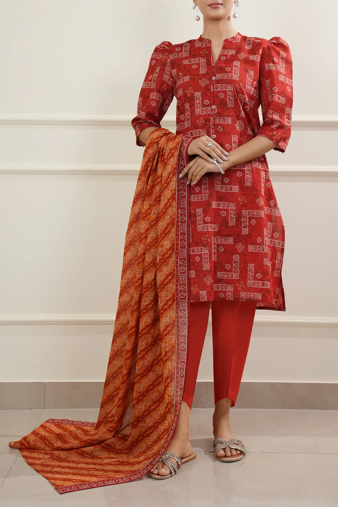 Unstitched Printed Lawn 3 Piece - Image 2