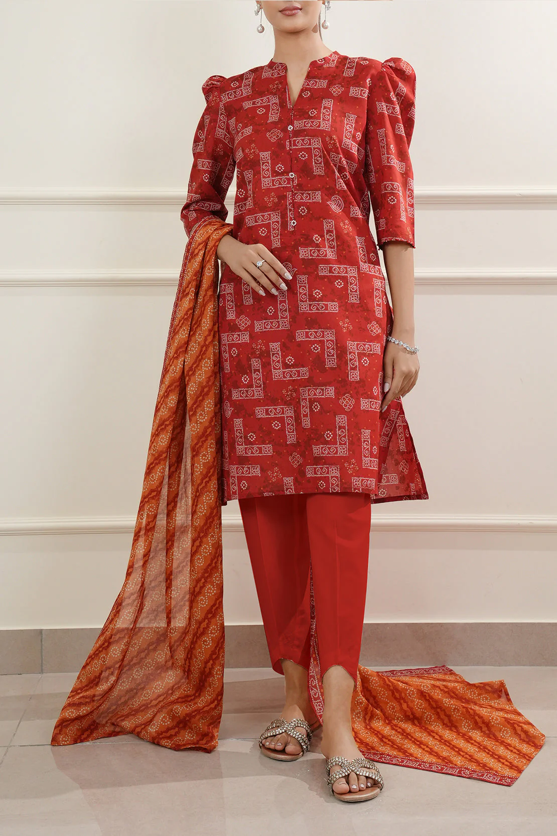 Unstitched Printed Lawn 3 Piece - Image 3