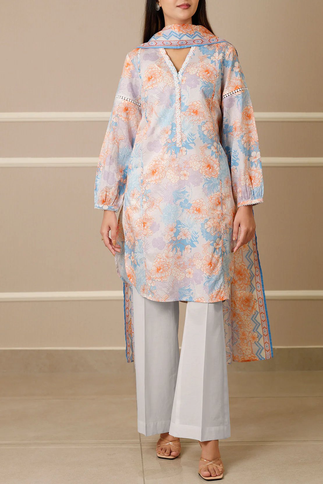 Unstitched Printed Lawn 3 Piece - Image 4
