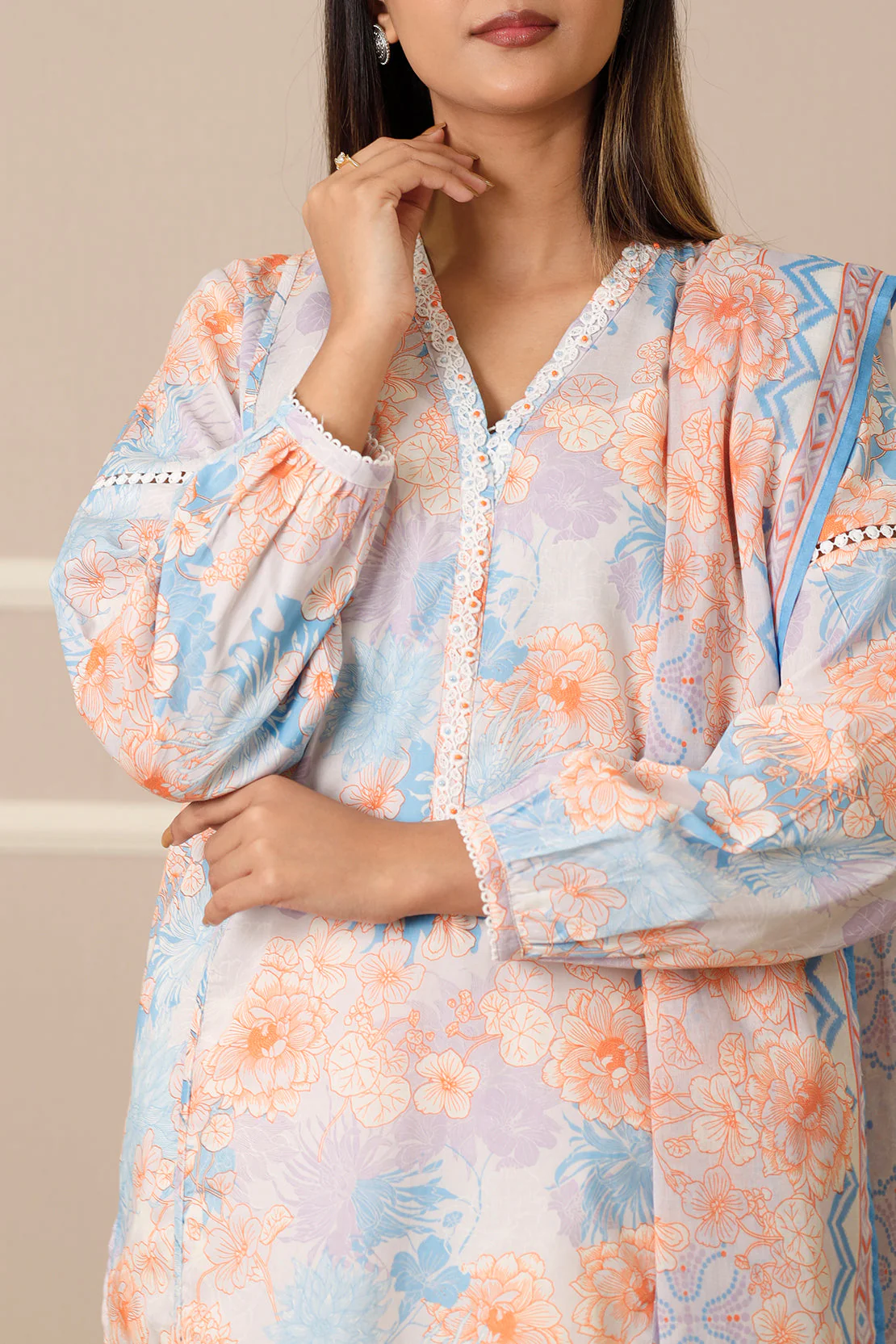 Unstitched Printed Lawn 3 Piece - Image 7