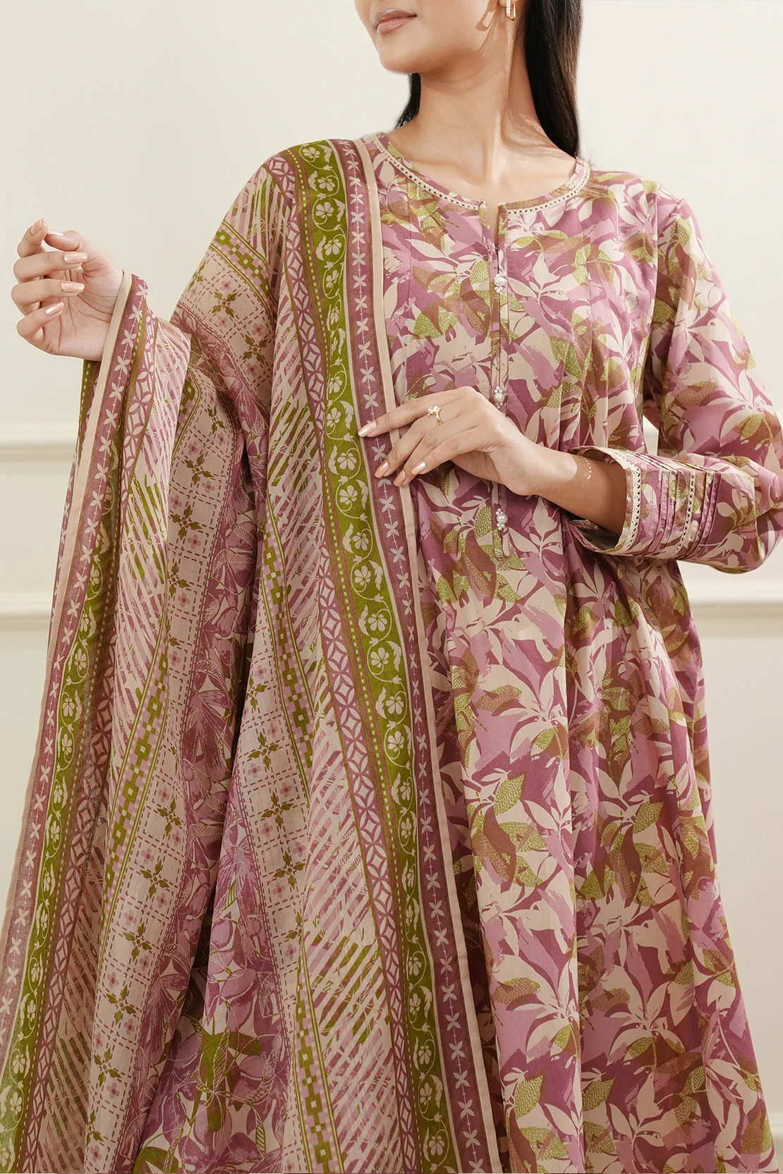 Unstitched Printed Lawn 3 Piece