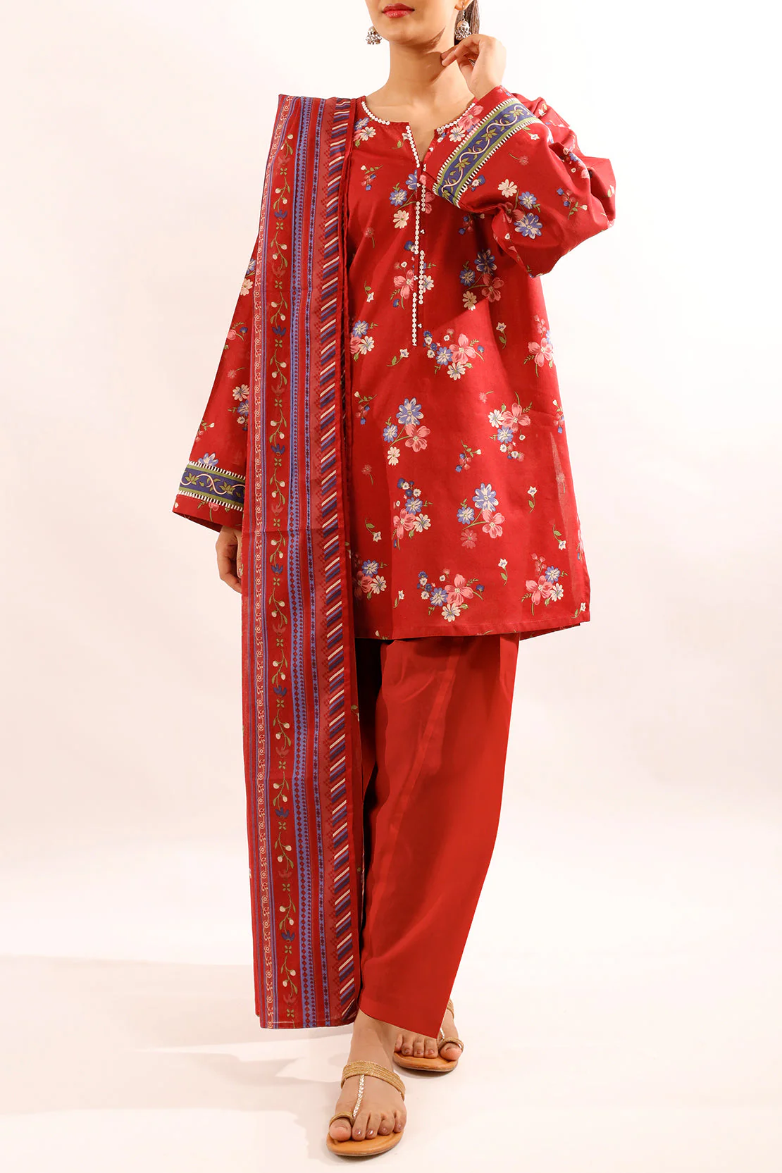 Unstitched Printed Lawn 3 Piece - Image 4
