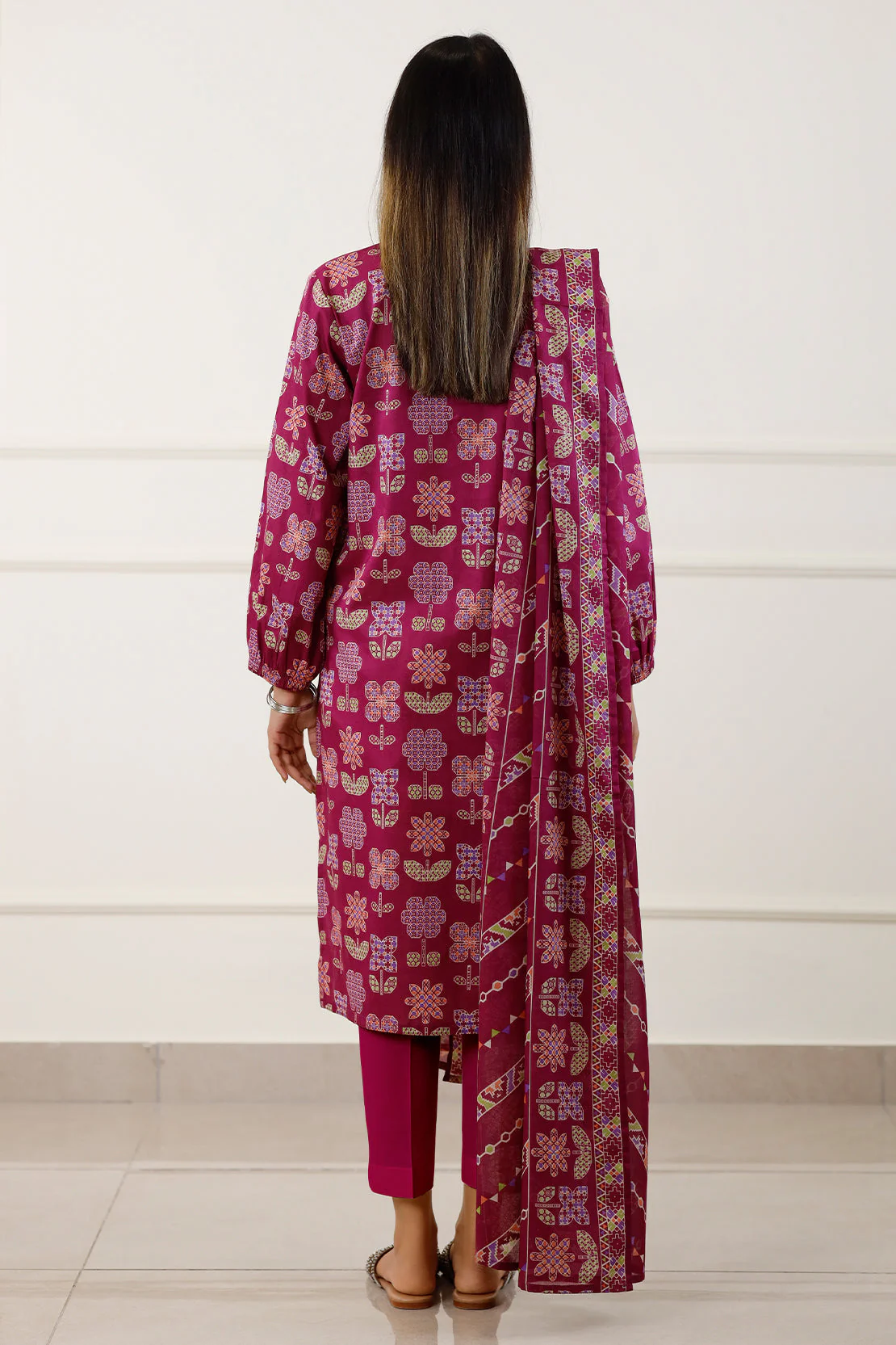 Unstitched Printed Lawn 3 Piece - Image 6