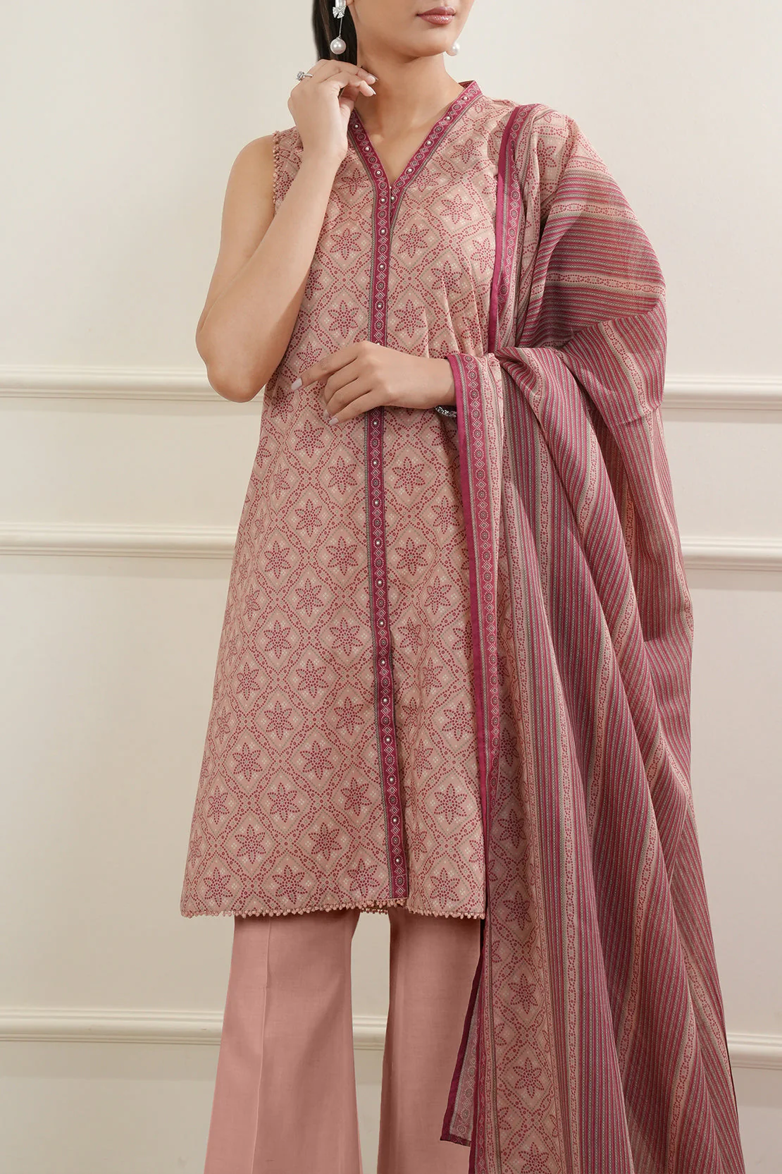 Unstitched Printed Lawn 3 Piece