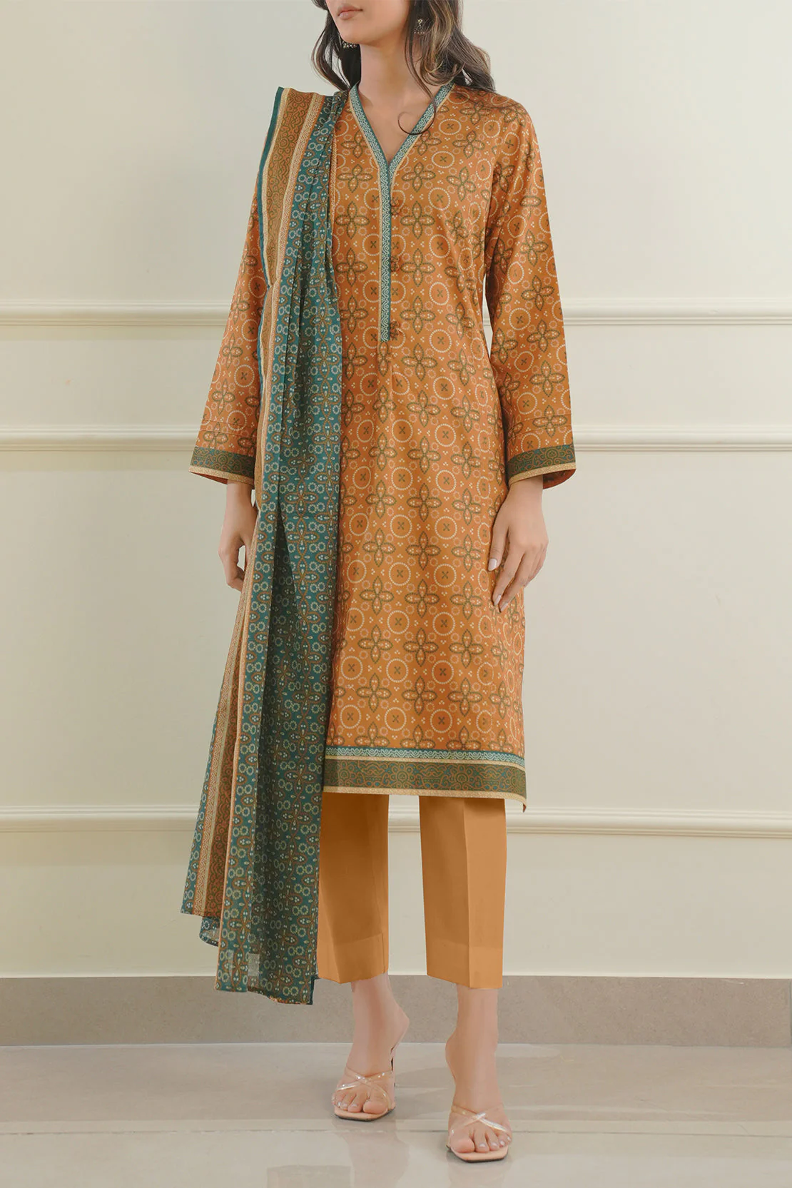 Unstitched Printed Lawn 3 Piece - Image 2