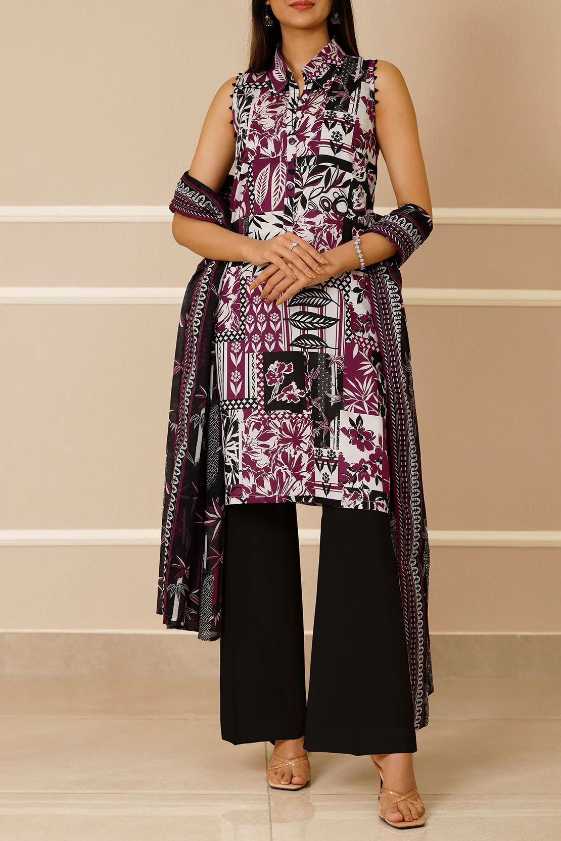 Unstitched Printed Lawn 3 Piece - Image 2