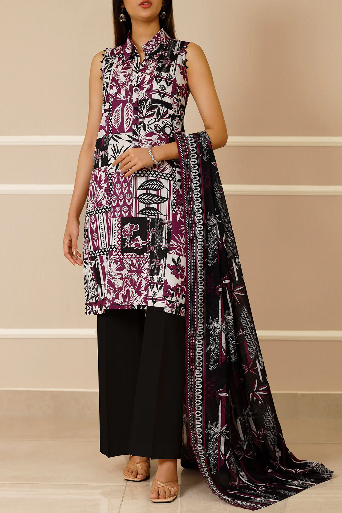 Unstitched Printed Lawn 3 Piece - Image 3