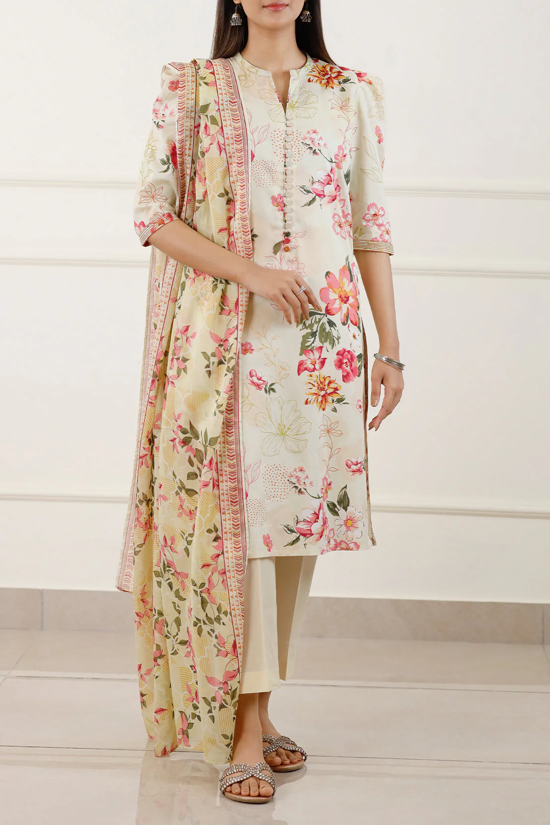 Unstitched Printed Lawn 3 Piece - Image 2