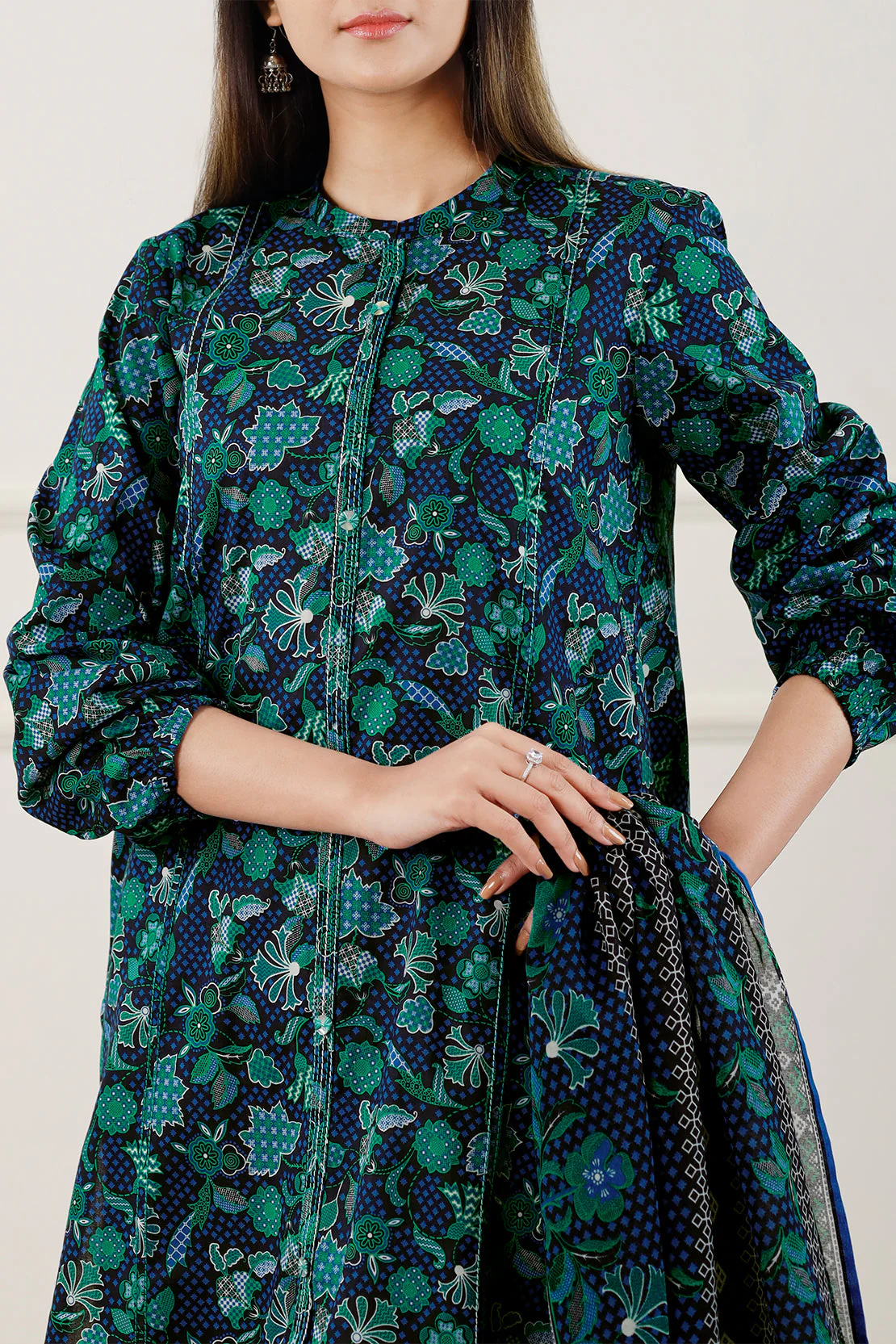 Unstitched Printed Lawn 3 Piece