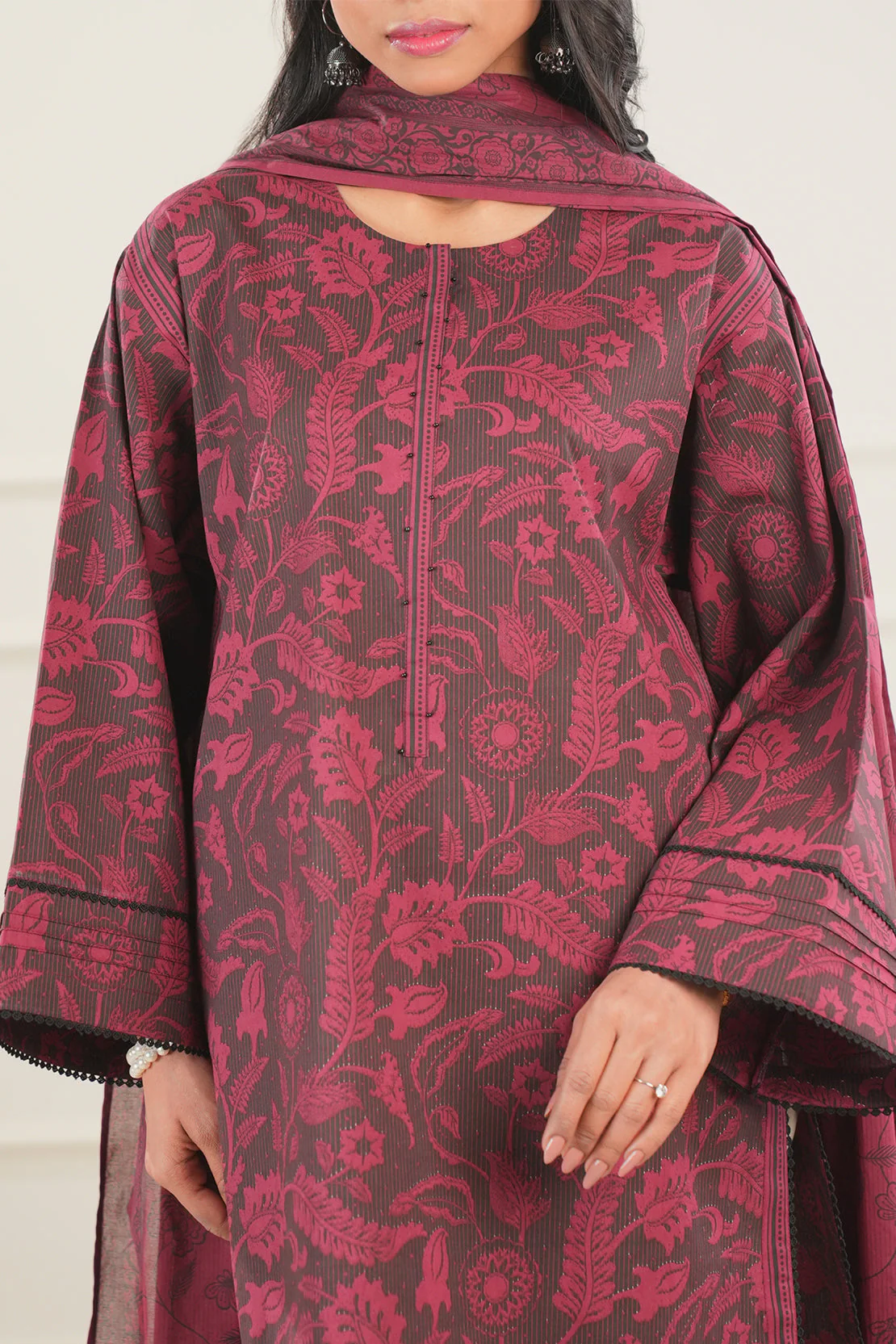 Unstitched Printed Lawn 3 Piece