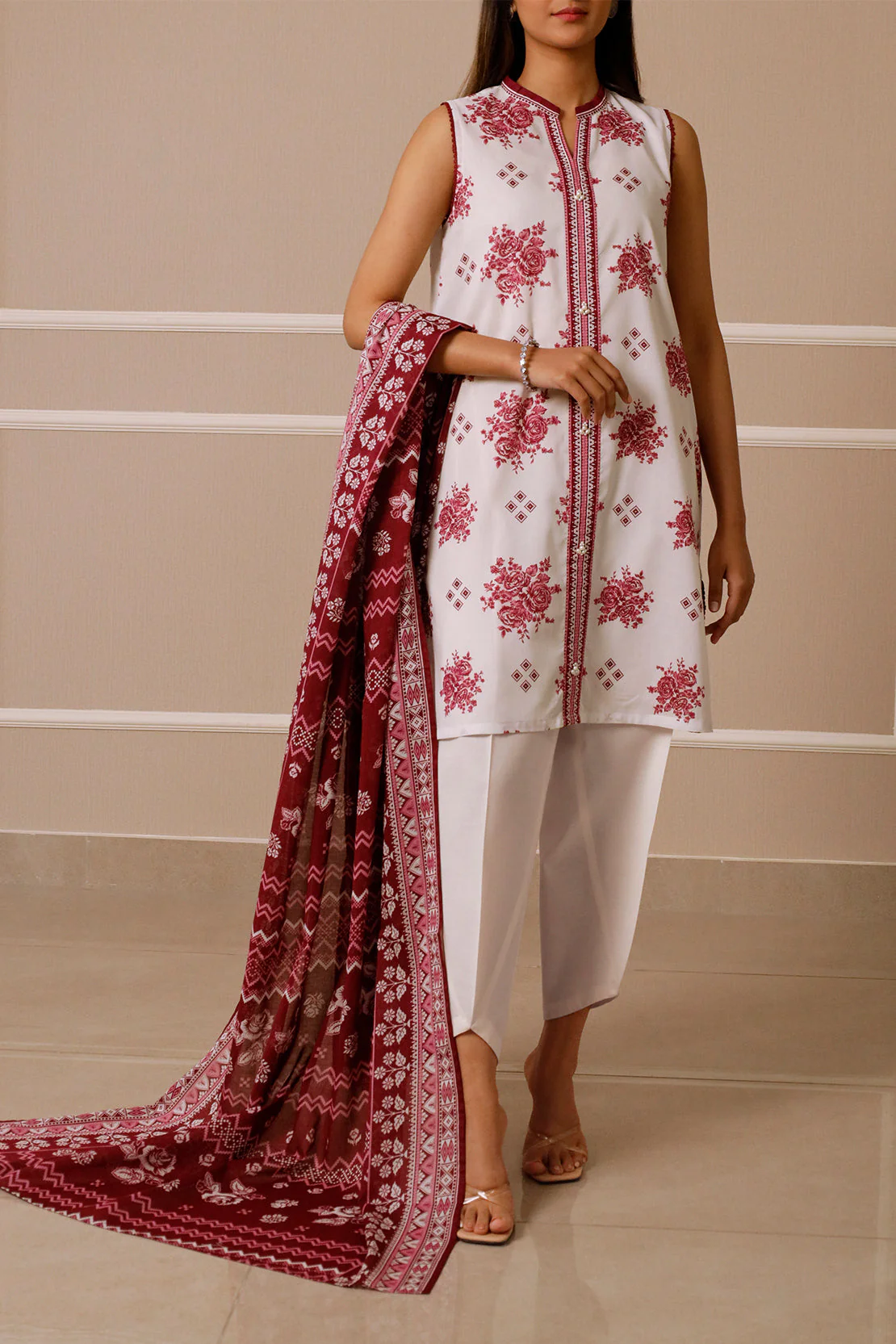 Unstitched Printed Lawn 3 Piece - Image 2