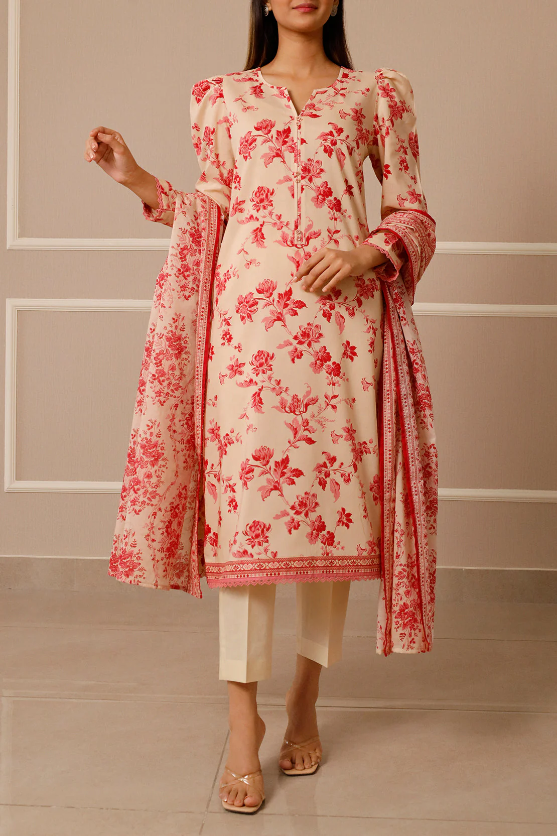 Unstitched Printed Lawn 3 Piece - Image 3