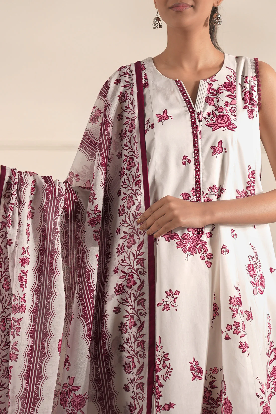 Unstitched Printed Lawn 3 Piece