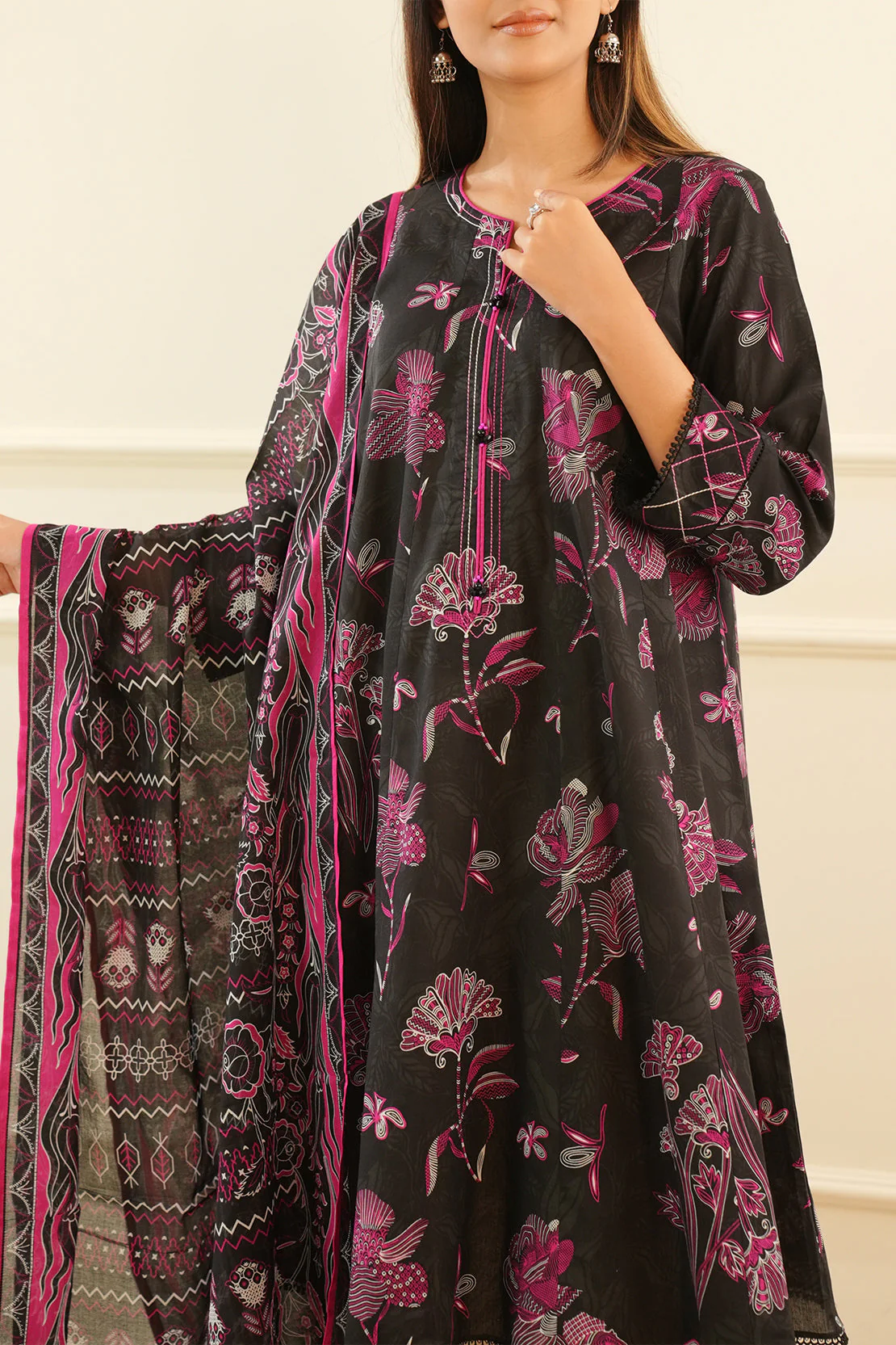 Unstitched Printed Lawn 3 Piece