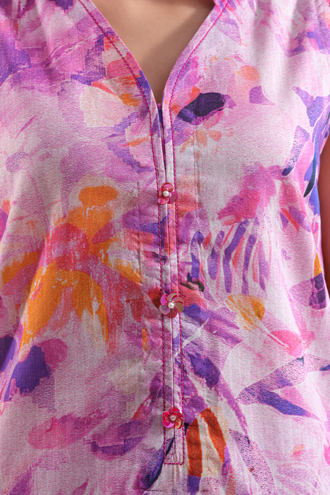 Unstitched Printed Lawn 3 Piece With Cotton Net Dupatta - Image 3