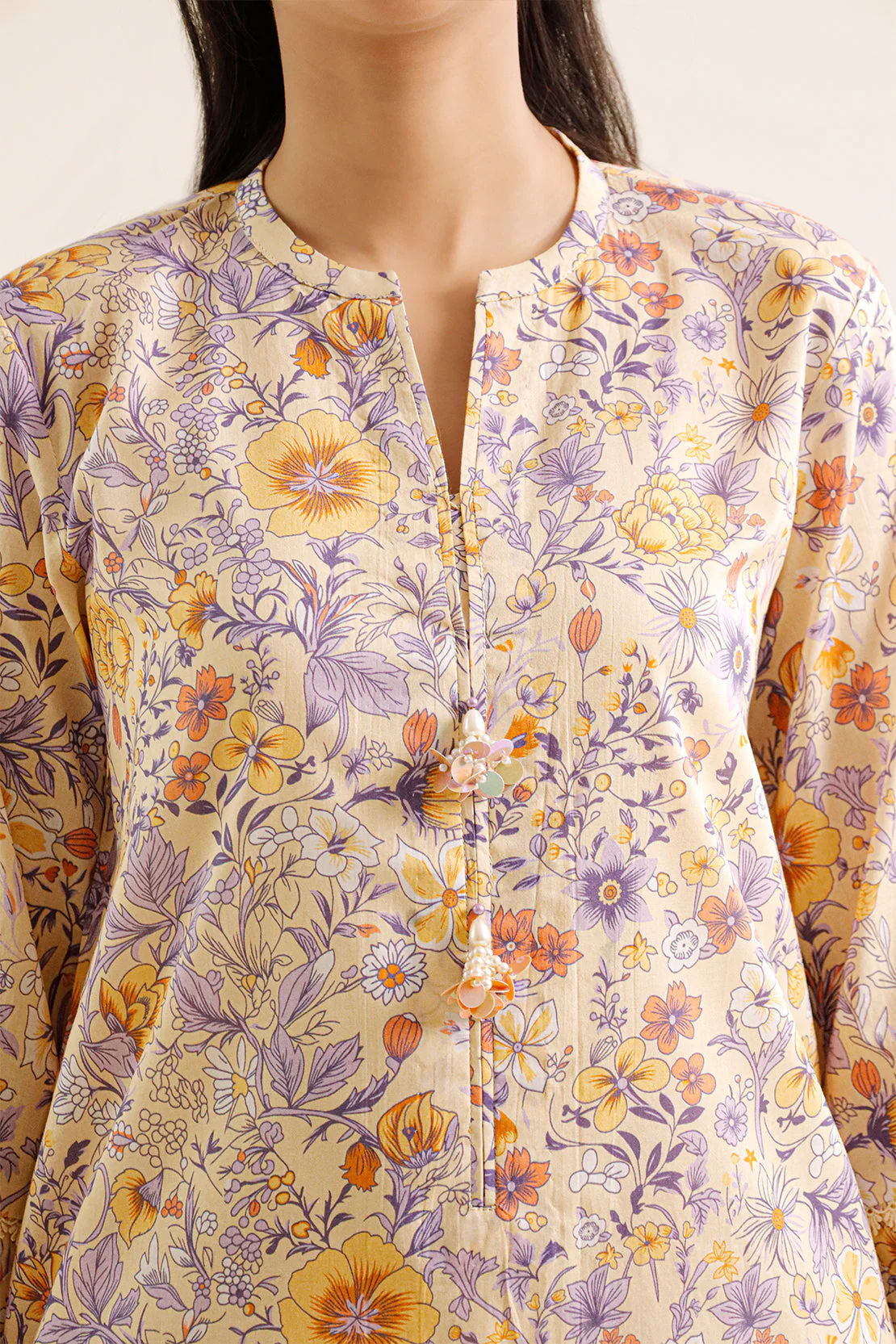 Unstitched Printed Lawn 3 Piece With Zari Dupatta - Image 3