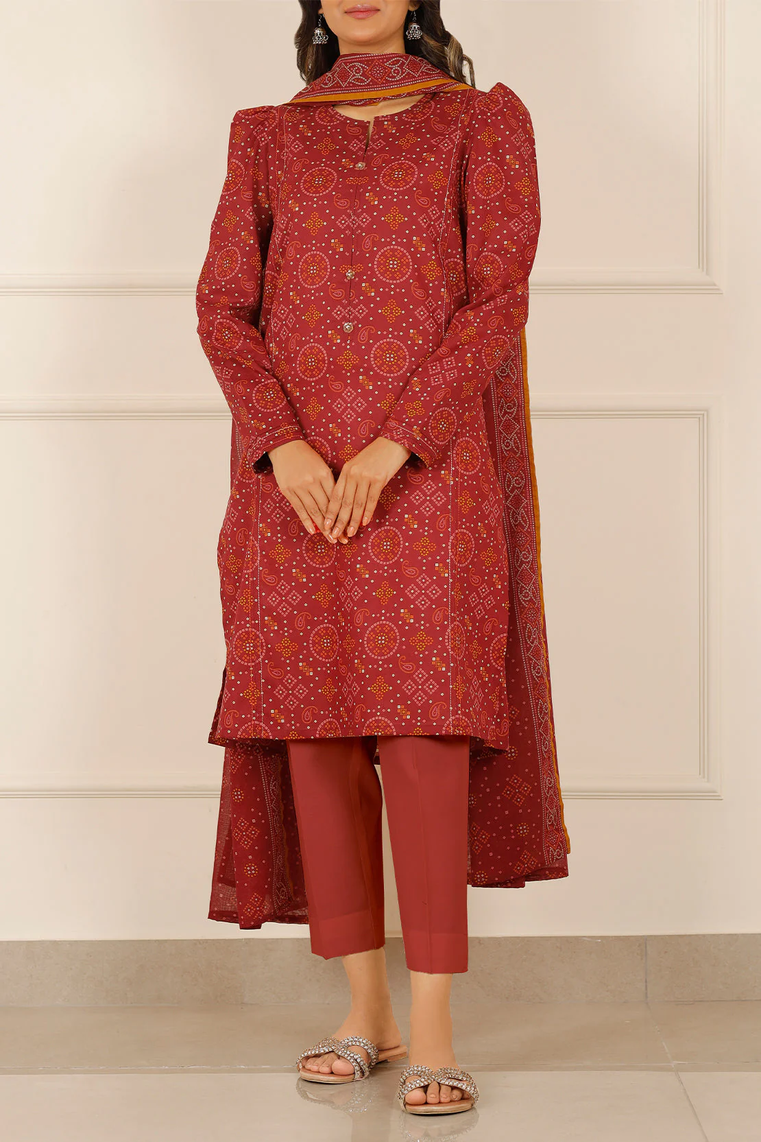 Unstitched Printed Lawn 3 Piece