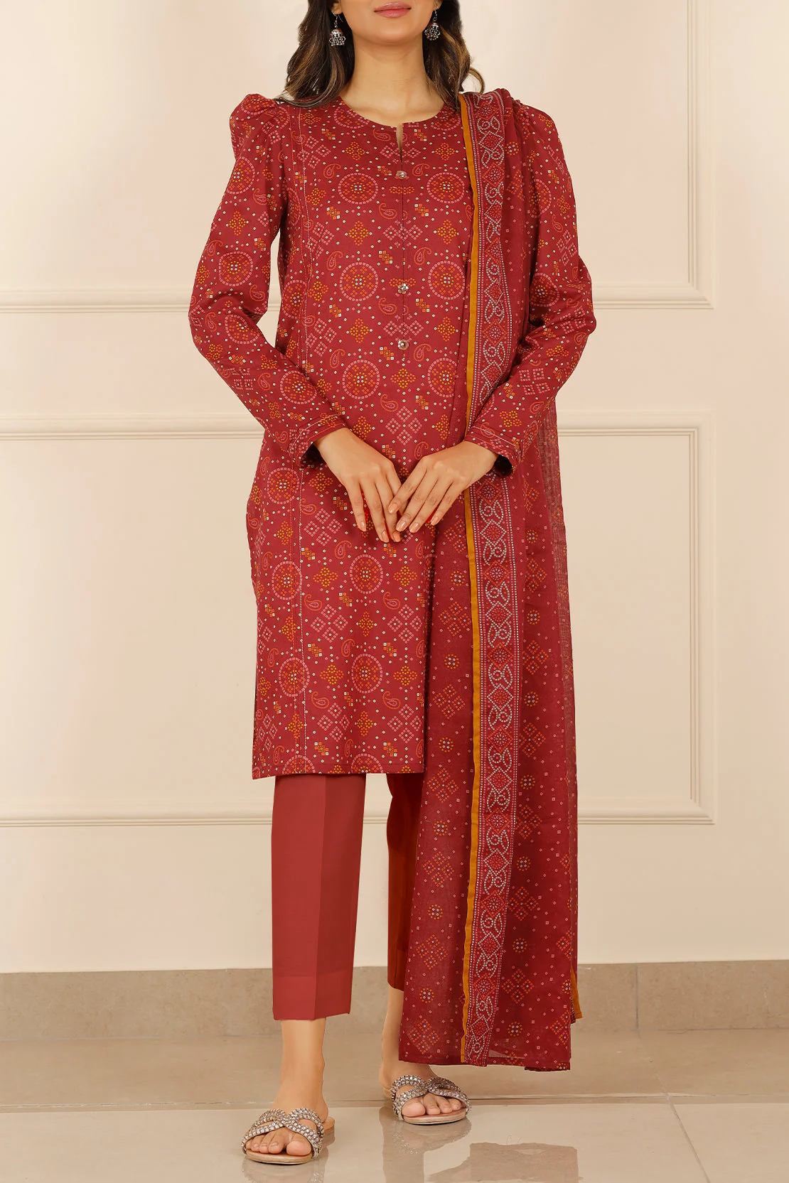 Unstitched Printed Lawn 3 Piece - Image 2