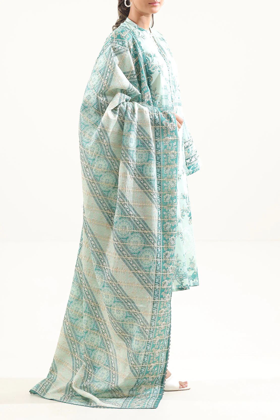 Unstitched Printed Lawn 3 Piece - Image 2