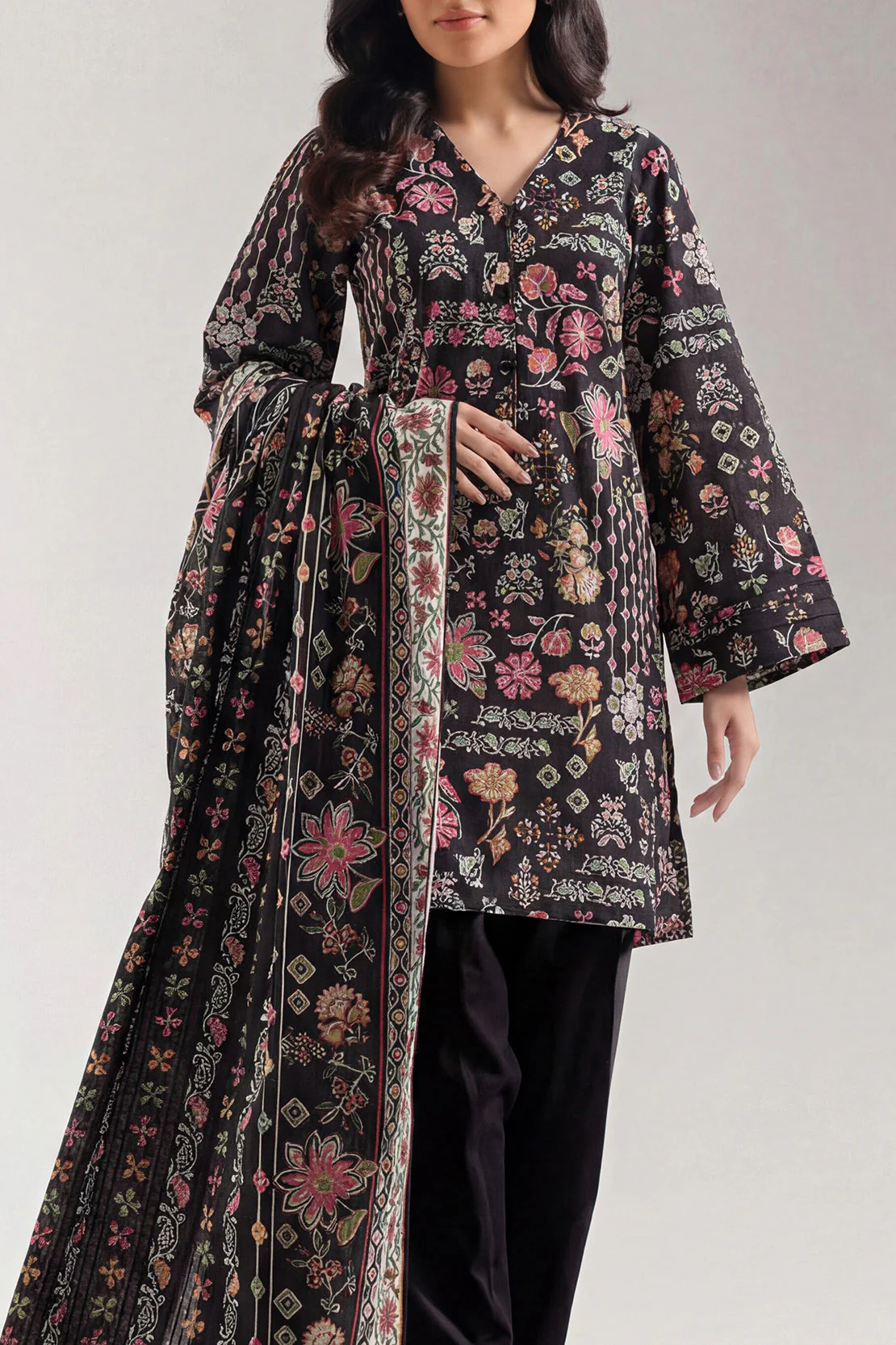 Unstitched Printed Lawn 3 Piece