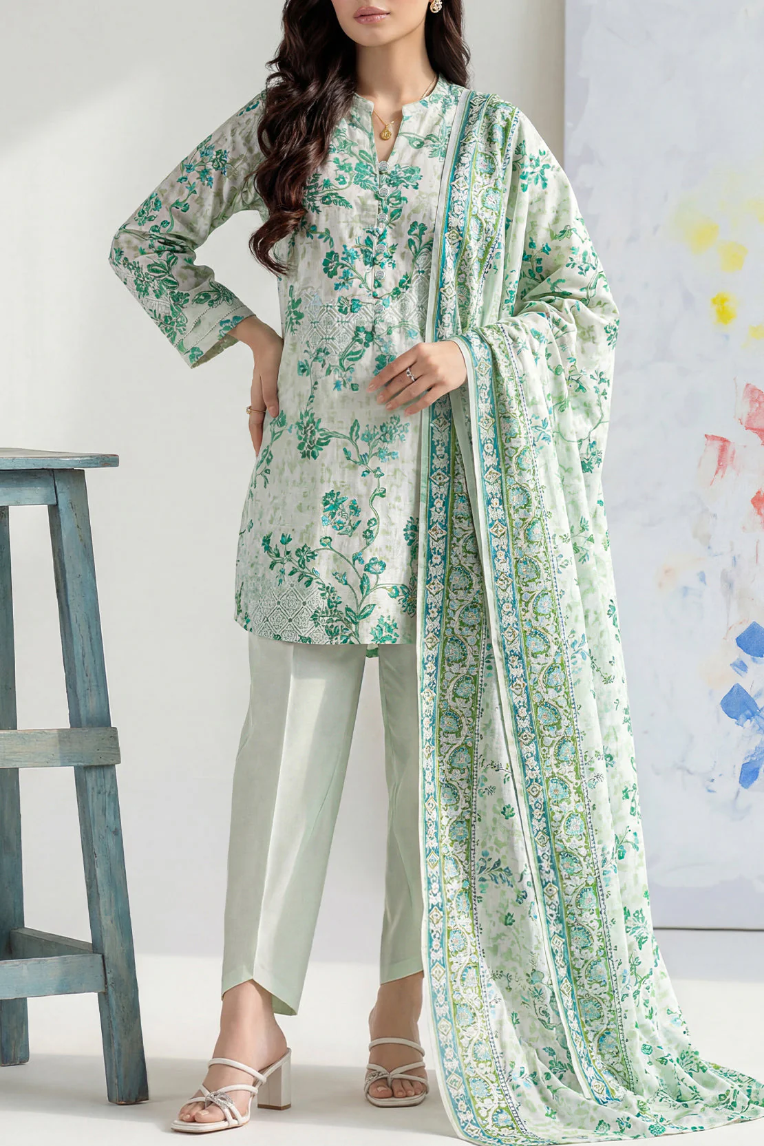 Unstitched Printed Lawn 3 Piece - Image 3