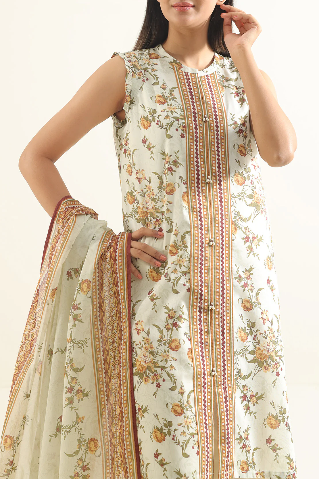 Unstitched Printed Lawn 3 Piece - Image 3