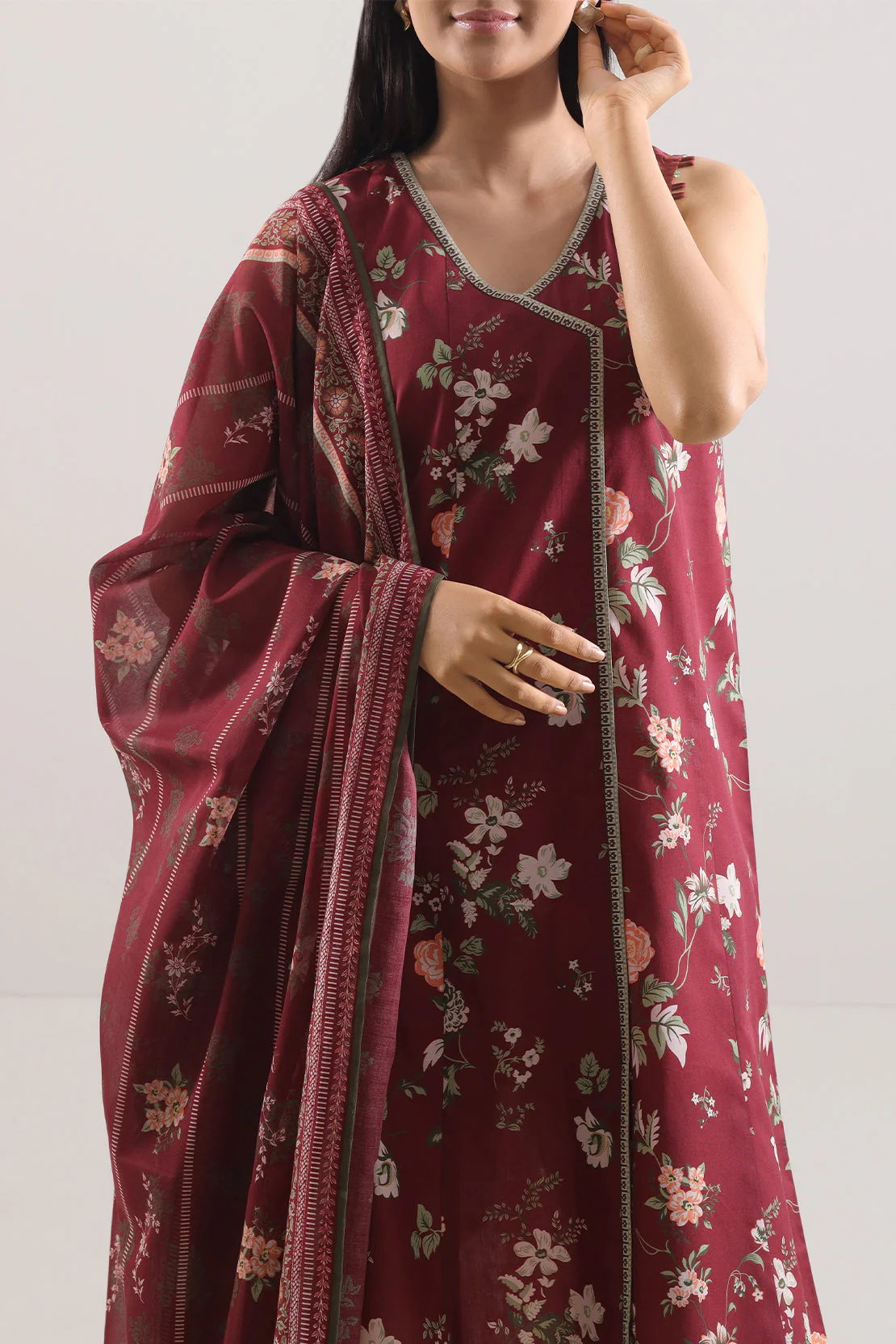 Unstitched Printed Lawn 3 Piece - Image 4