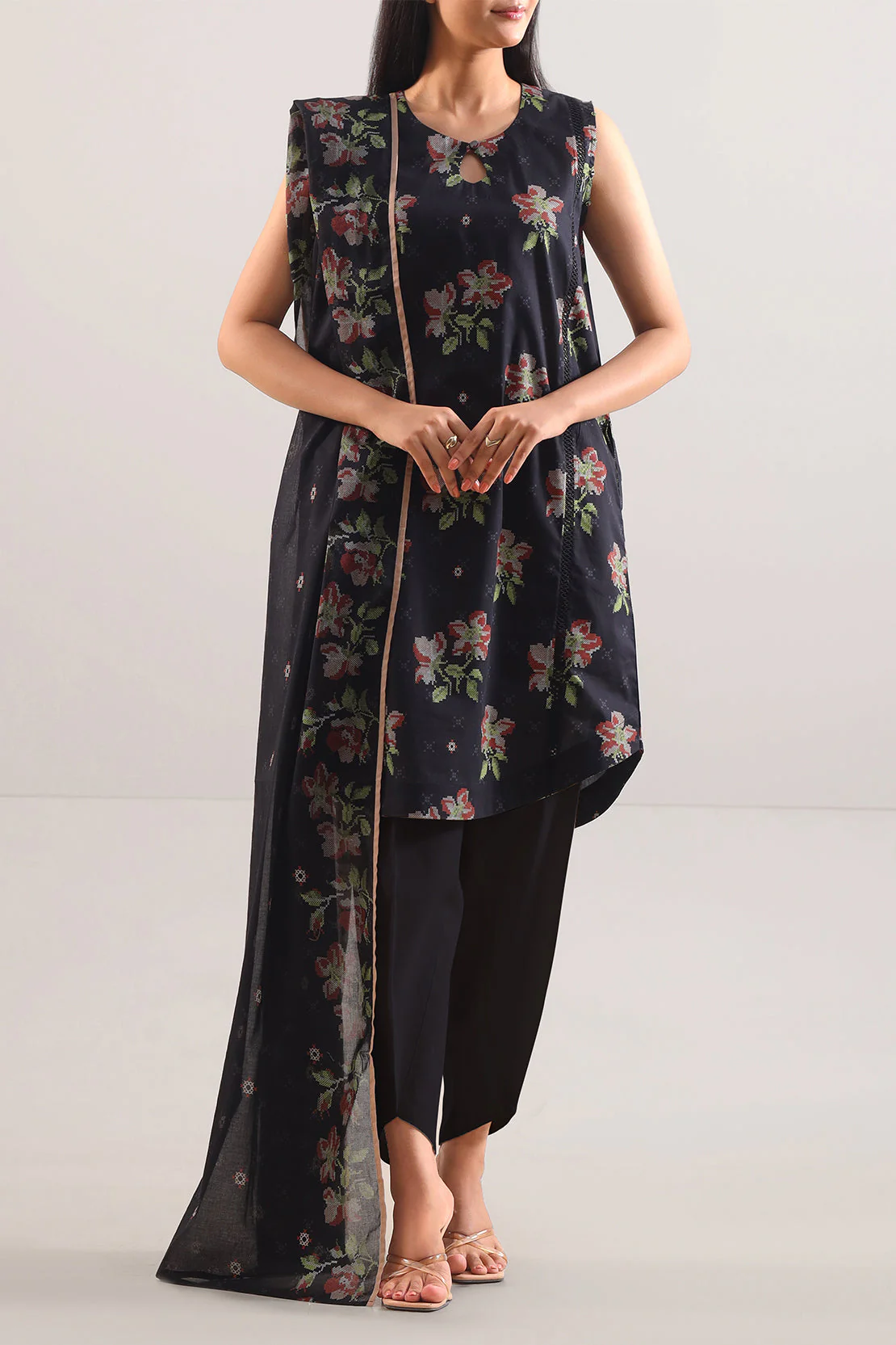 Unstitched Printed Lawn 3 Piece
