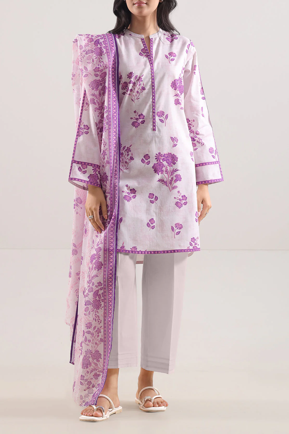 Unstitched Printed Lawn 3 Piece - Image 3