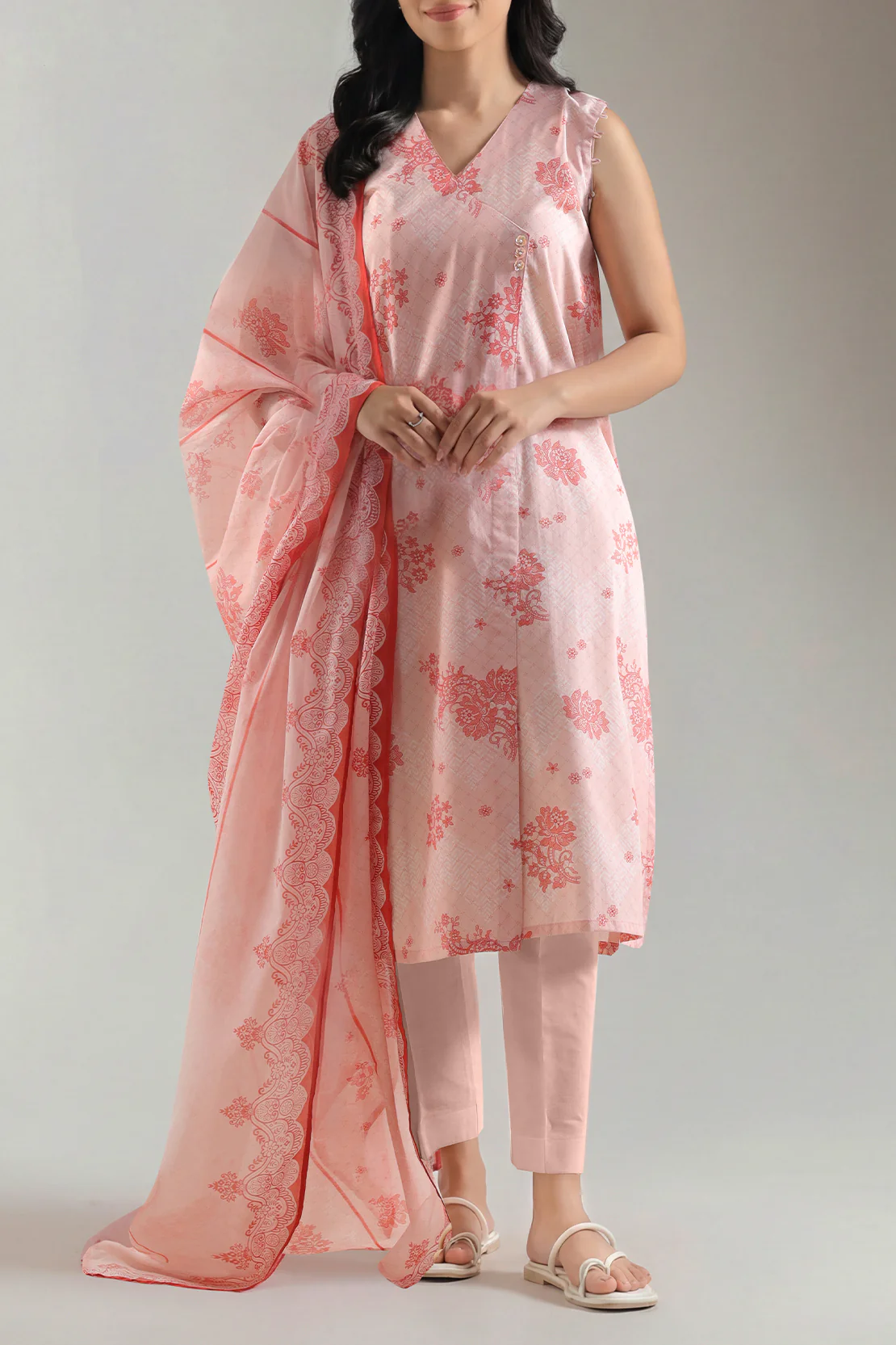Unstitched Printed Lawn 3 Piece