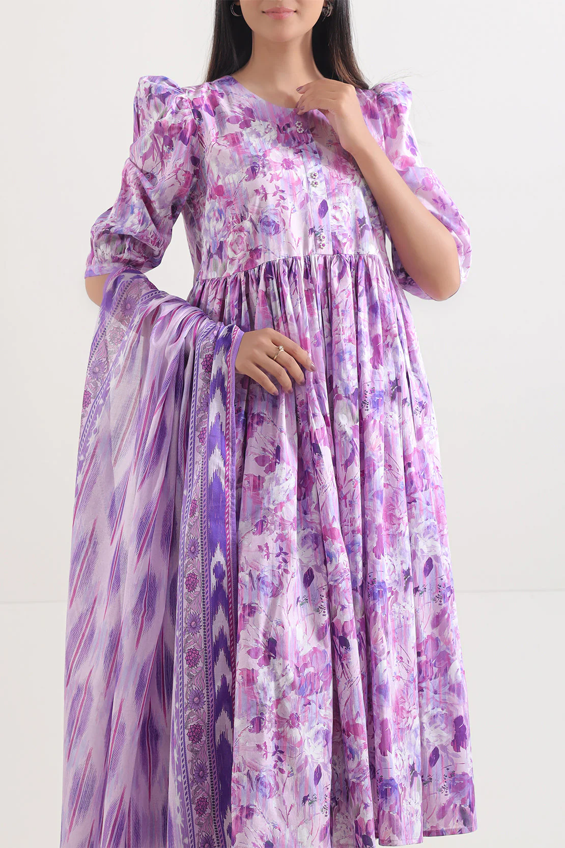 Unstitched Printed Lawn 3 Piece - Image 2
