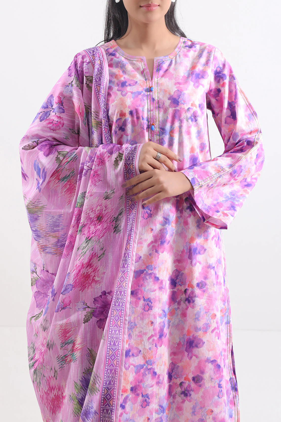 Unstitched Printed Lawn 3 Piece - Image 3