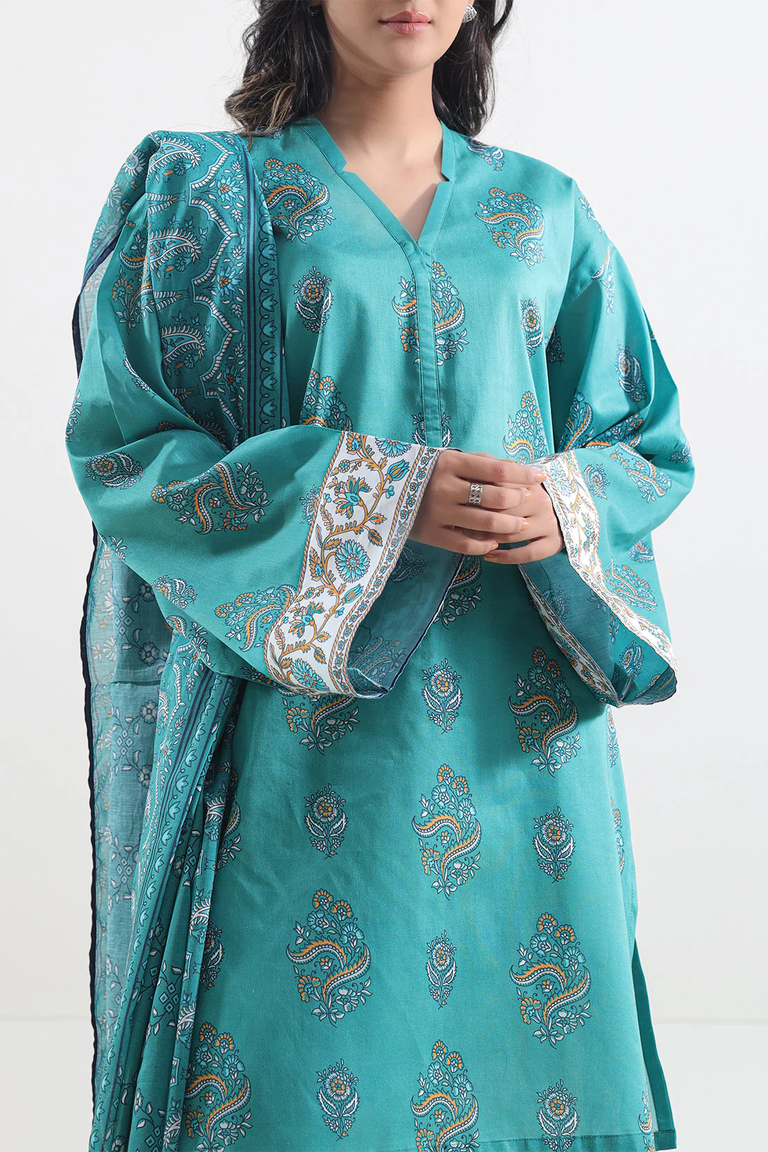 Unstitched Printed Lawn 3 Piece - Image 2