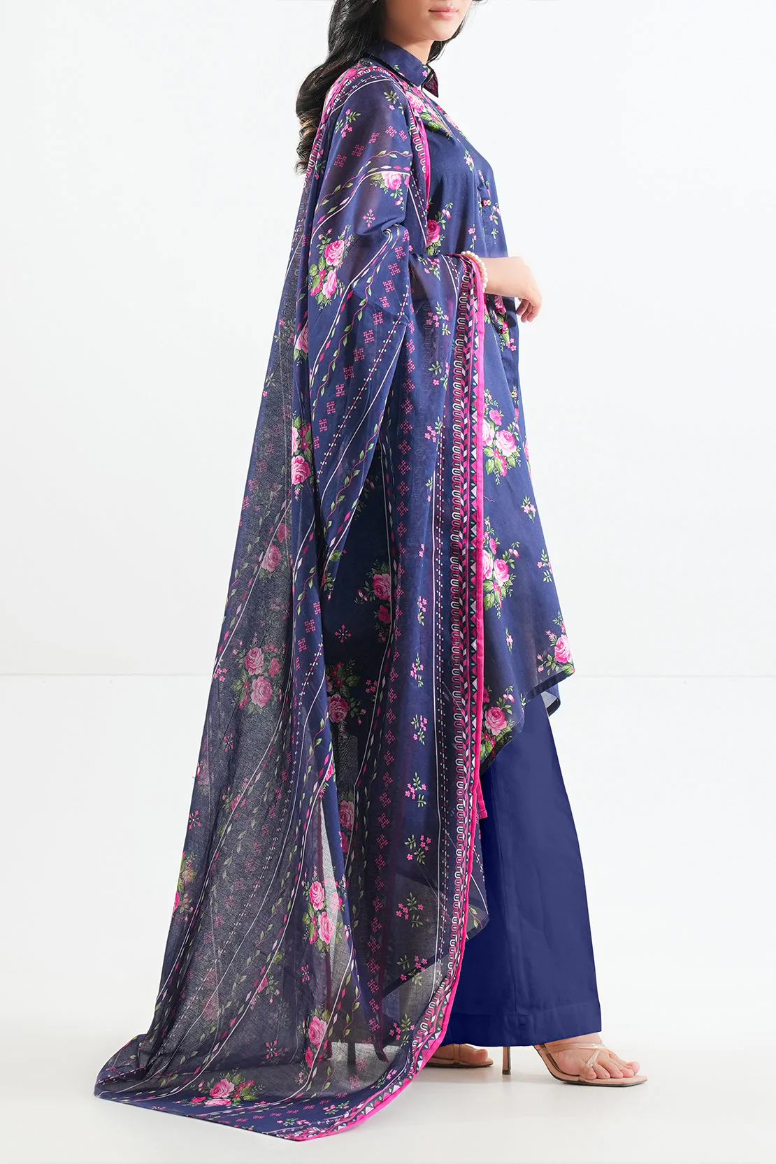 Unstitched Printed Lawn 3 Piece - Image 3