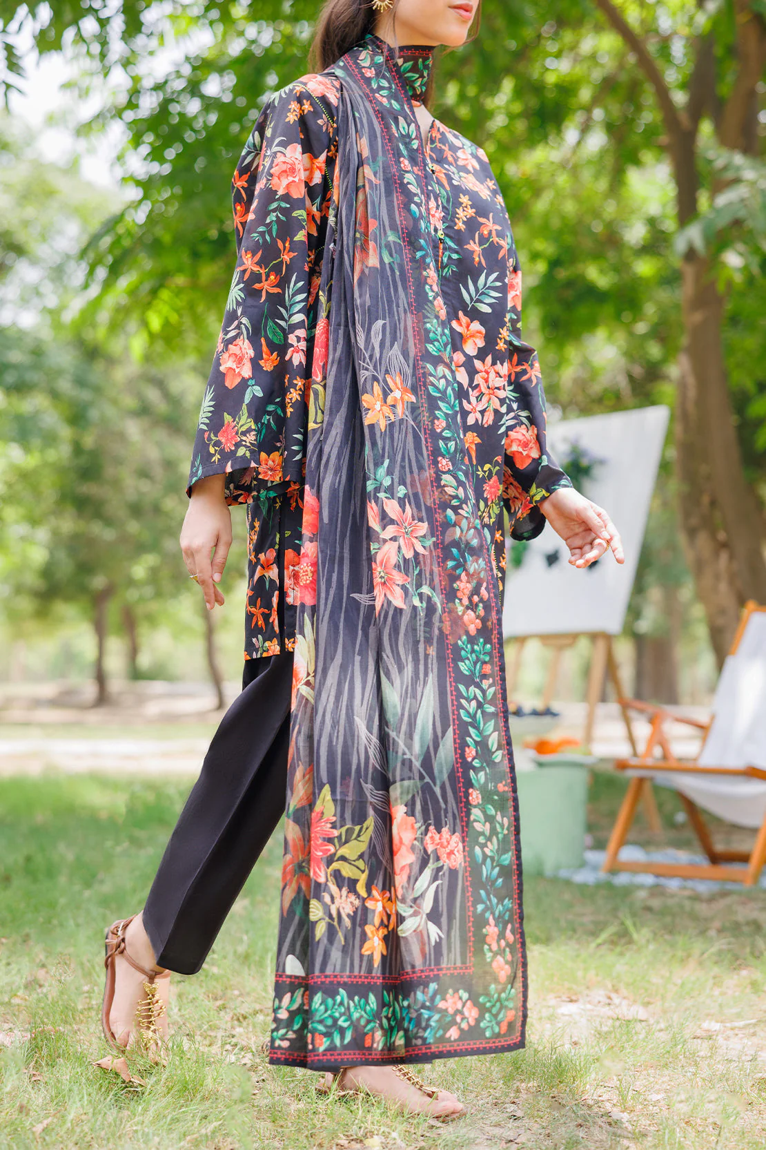 Unstitched Printed Lawn 3 Piece - Image 2
