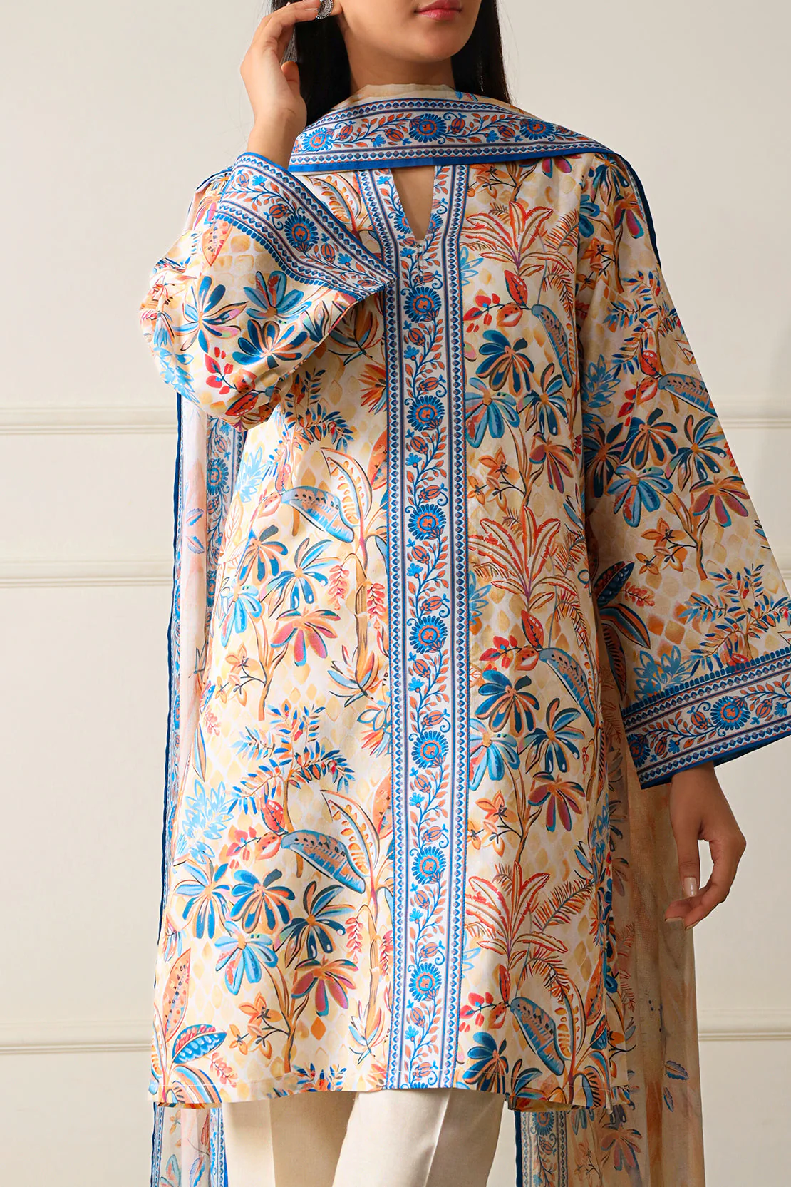 Unstitched Printed Lawn 3 Piece - Image 6