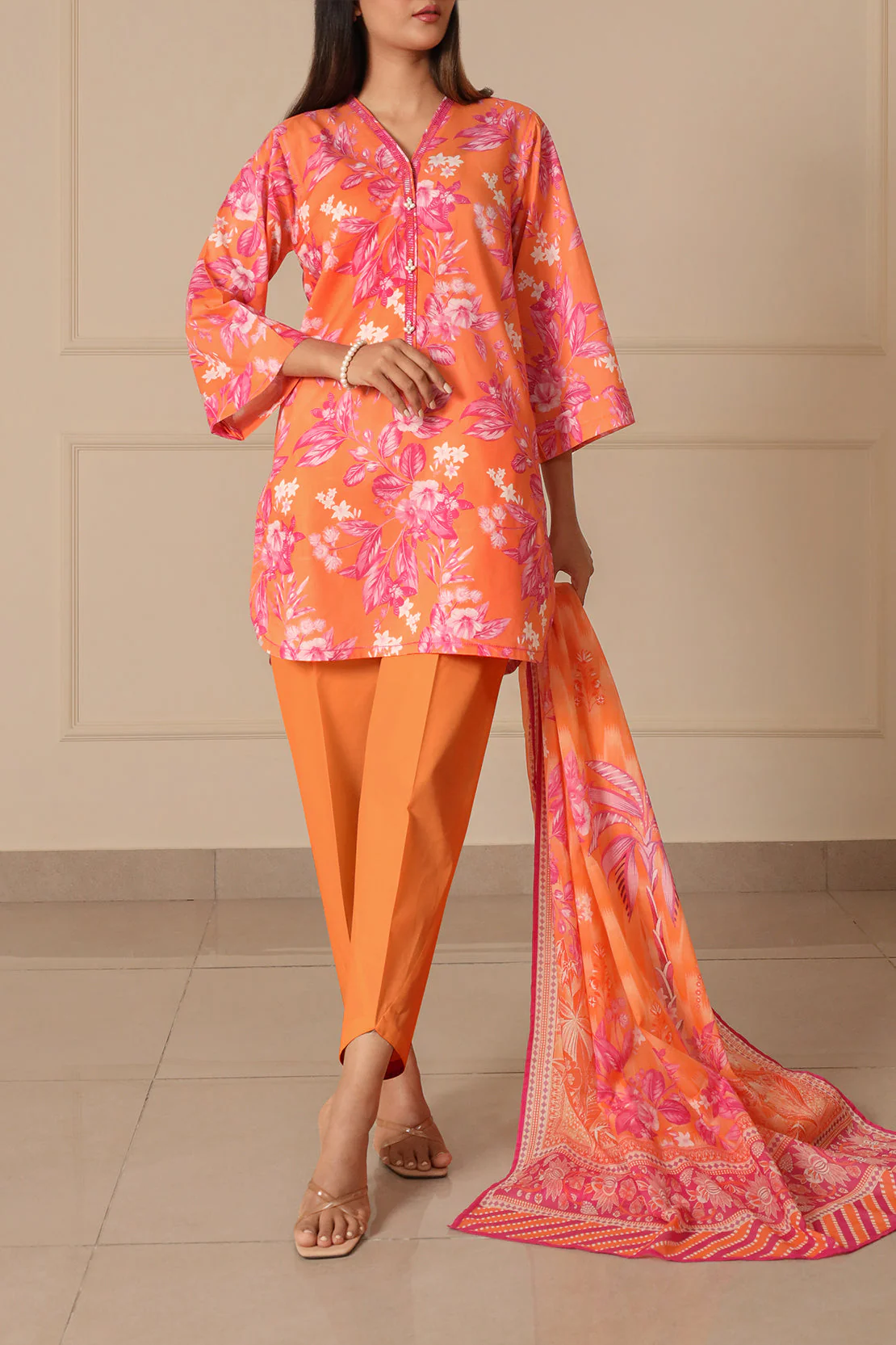 Unstitched Printed Lawn 3 Piece - Image 6