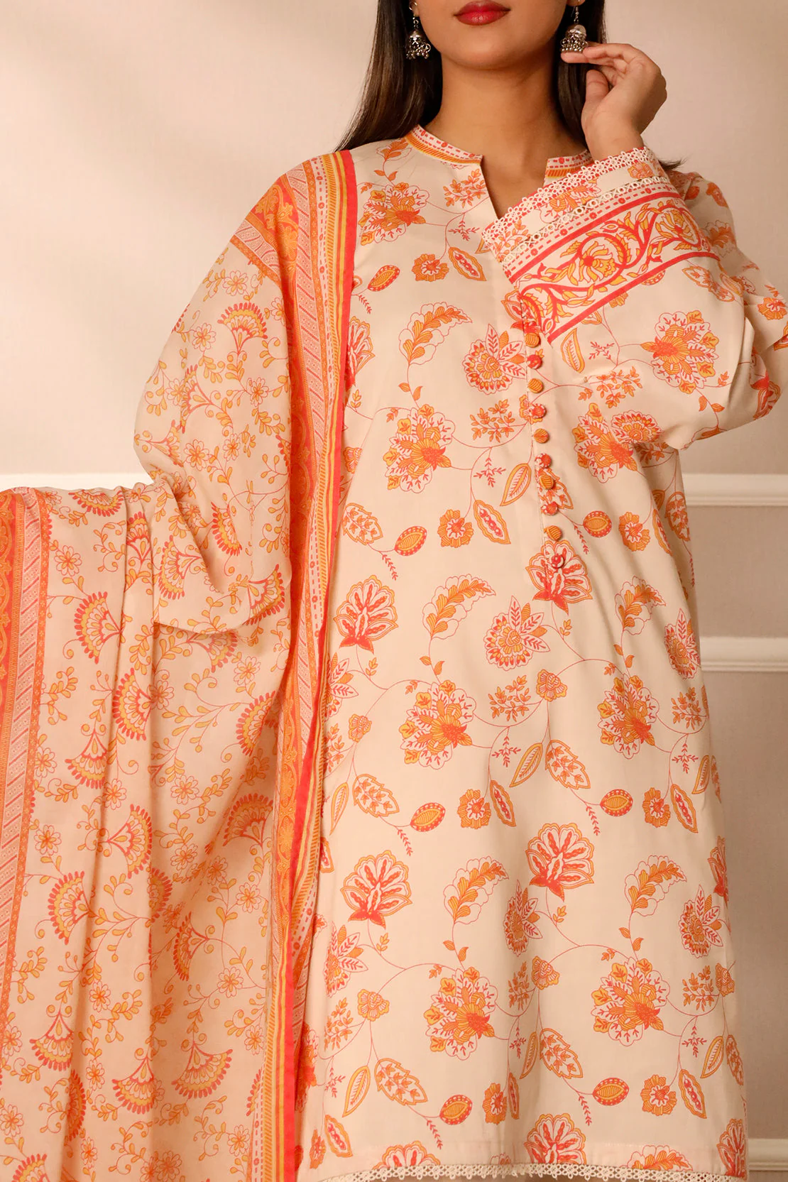 Unstitched Printed Lawn 3 Piece - Image 3
