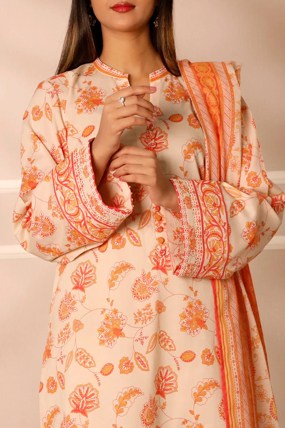 Unstitched Printed Lawn 3 Piece - Image 5