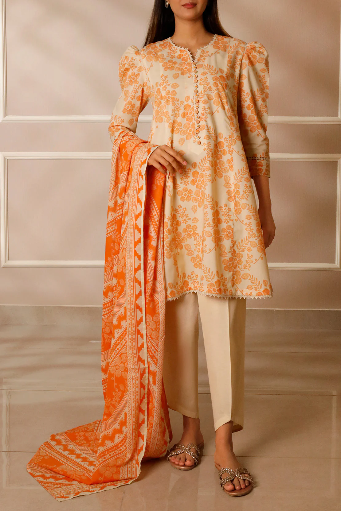 Unstitched Printed Lawn 3 Piece - Image 3