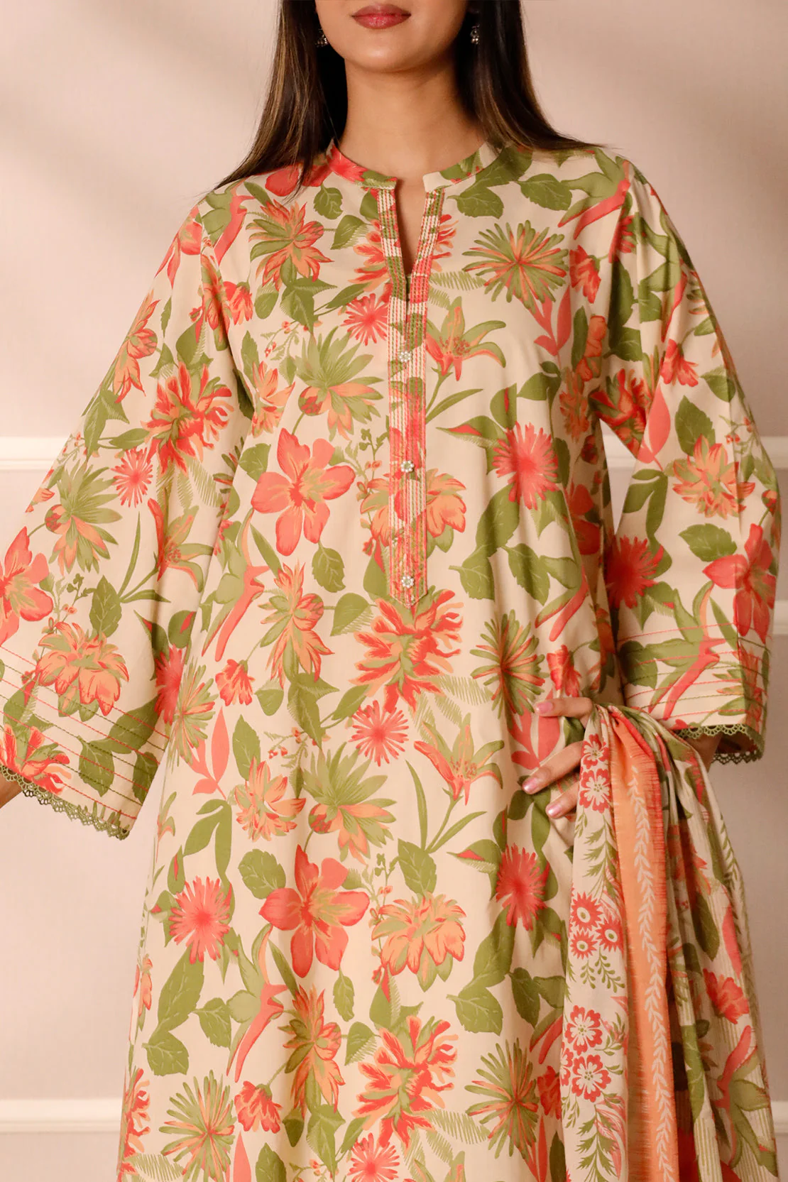 Unstitched Printed Lawn 3 Piece - Image 7