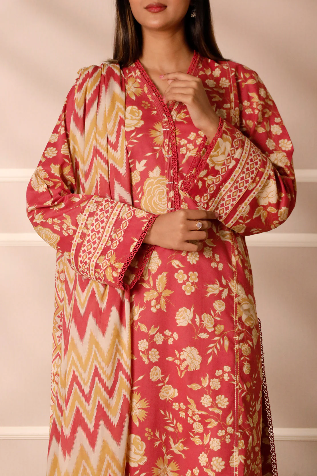 Unstitched Printed Lawn 3 Piece - Image 2