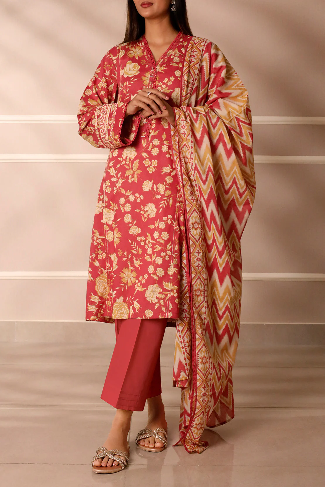 Unstitched Printed Lawn 3 Piece - Image 8
