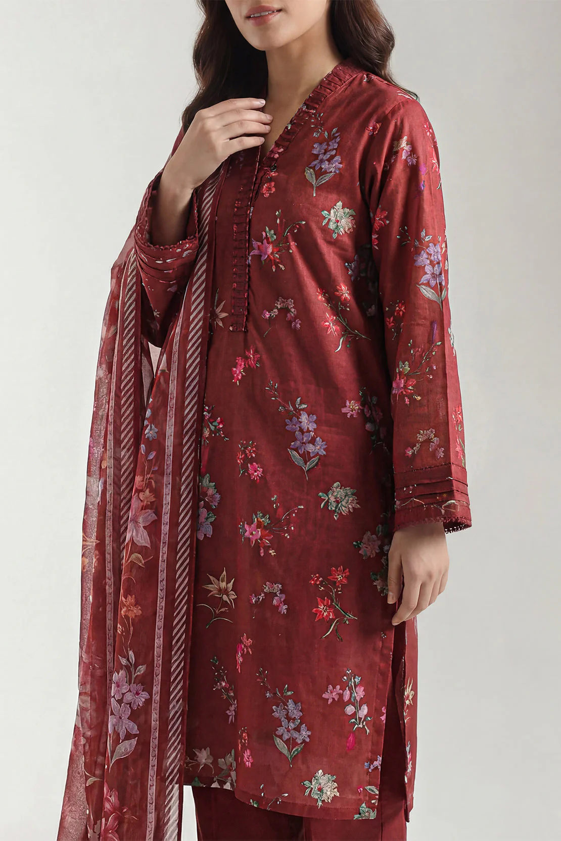 Unstitched Printed Lawn 3 Piece - Image 3