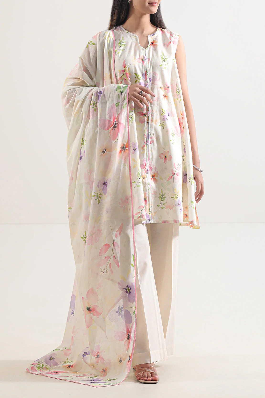 Unstitched Printed Lawn 3 Piece - Image 2