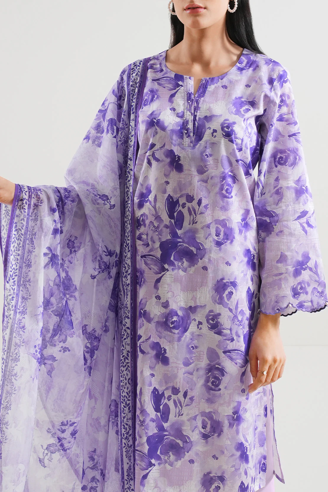 Unstitched Printed Lawn 3 Piece - Image 2