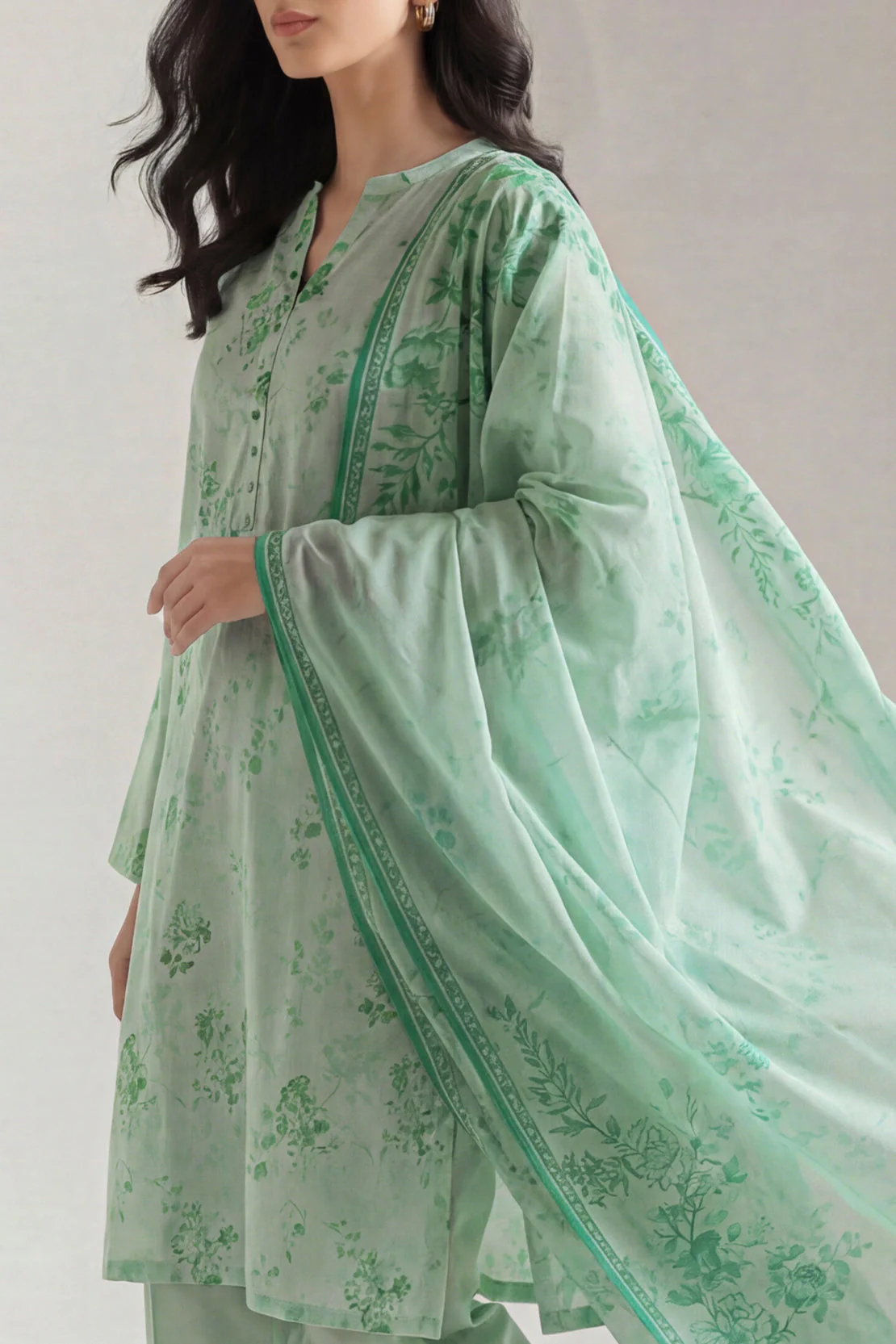 Unstitched Printed Lawn 3 Piece - Image 3