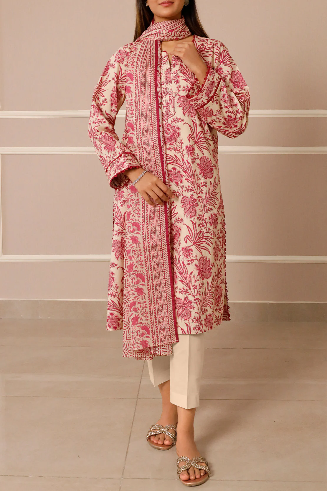 Unstitched Printed Lawn 3 Piece - Image 3