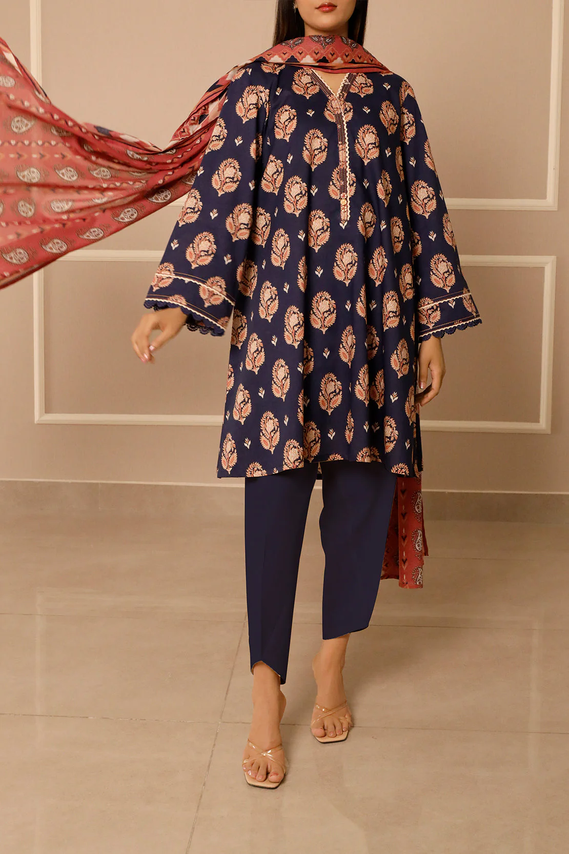 Unstitched Printed Lawn 3 Piece - Image 3